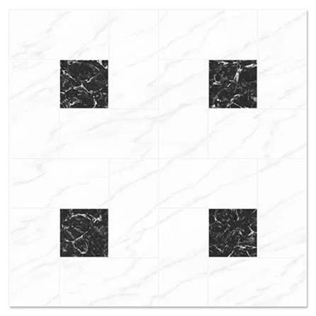 TARA FLOORTILE 40X40CM CASA BLACK AND WHITE 0.96M2