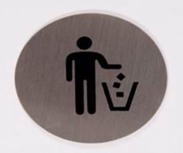 AVIO DESTINATION BOARD-TRASH SIGN 6.7CM