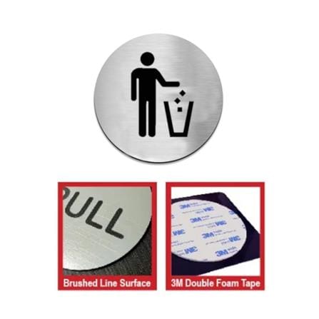 AVIO DESTINATION BOARD-TRASH SIGN 6.7CM