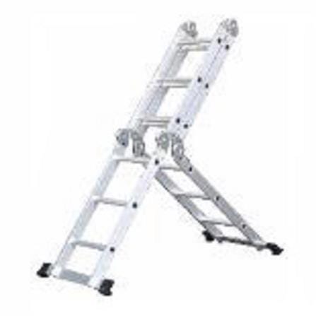 LADDER COMBINATION MODEL 12 STEPS FULL EXTENSION 336 CM JH603 FOLD DIMENSION W27XL36XH89.5 CM SILVER