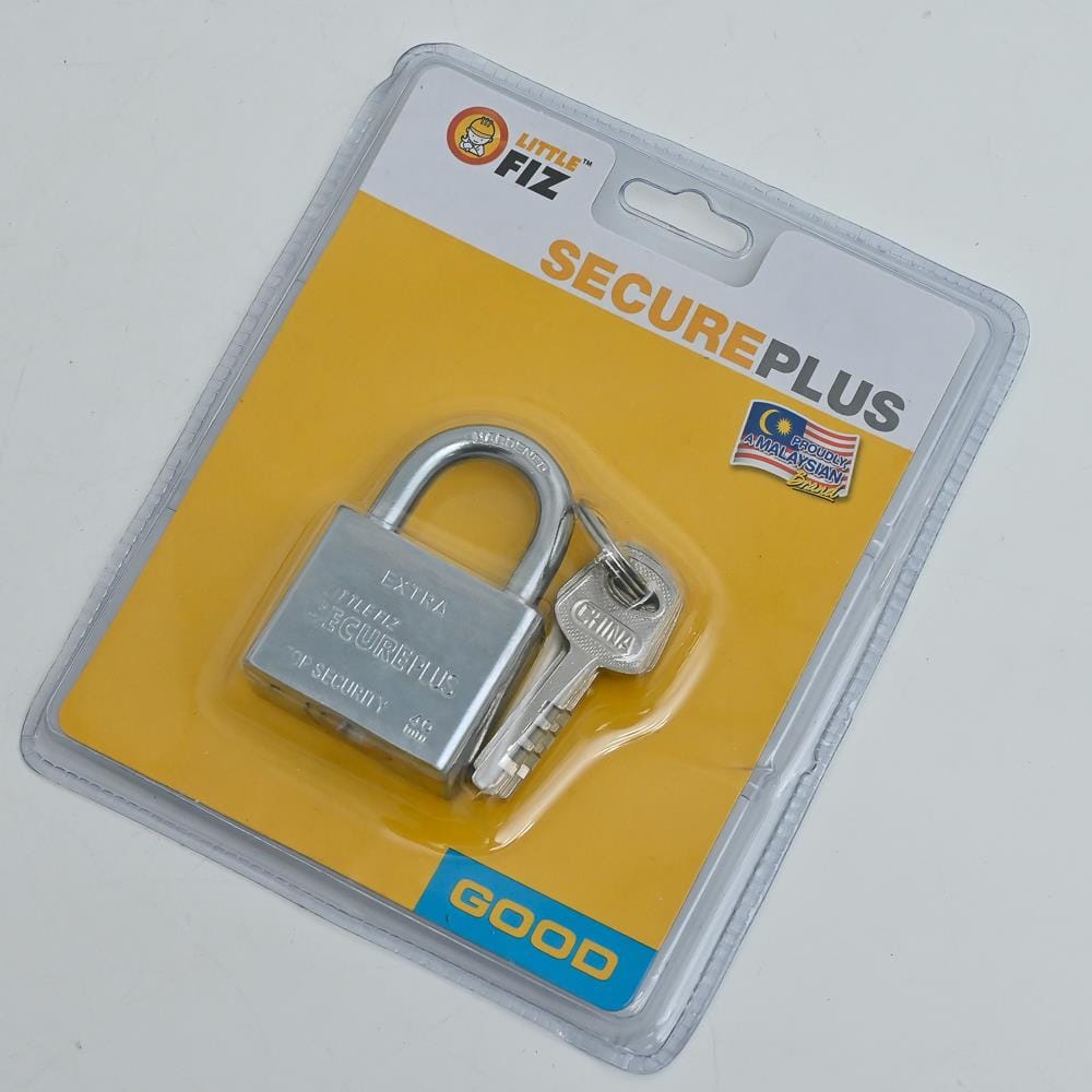 LITTLE FIZ CHROME PADLOCK SINGLE 40MM 1 EACH