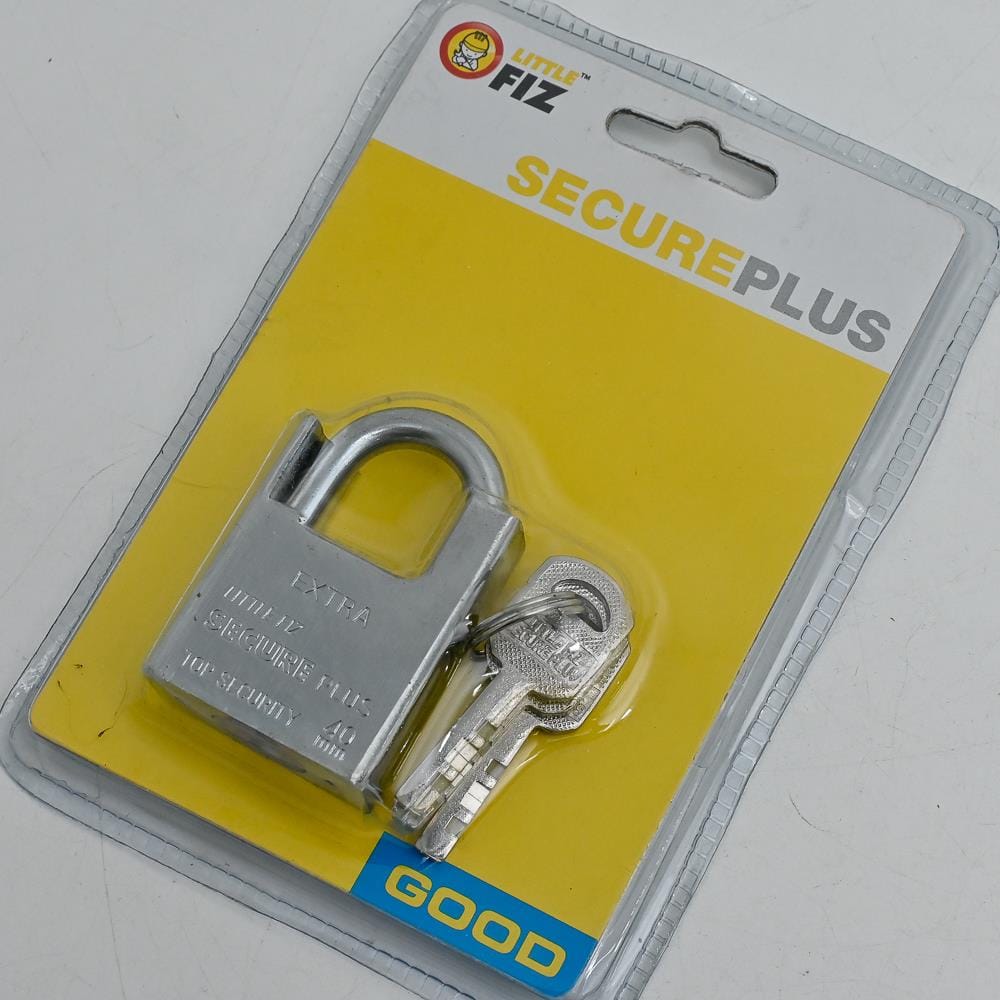 LITTLE FIZ ANTI CUT SECURE PLUS PADLOCK 40MM STAINLESS STEEL