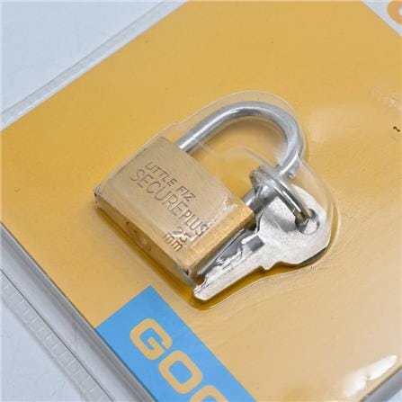 LITTLE FIZ PADLOCK SINGLE 25MM BRASS 1 EACH