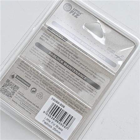 LITTLE FIZ PADLOCK SINGLE 25MM BRASS 1 EACH