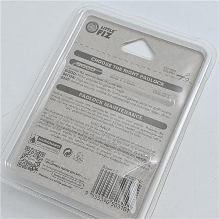 LITTLE FIZ BRASS PADLOCK 20MM 2 EACH