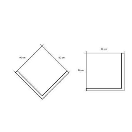 MOYA SHOWER ARTIFICIAL BASE TRAY AT271B 90X90 CM