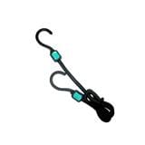 MECO ELASTIC BUNGEE RUBBER CORD WITH HOOK 1.2 METER BLACK