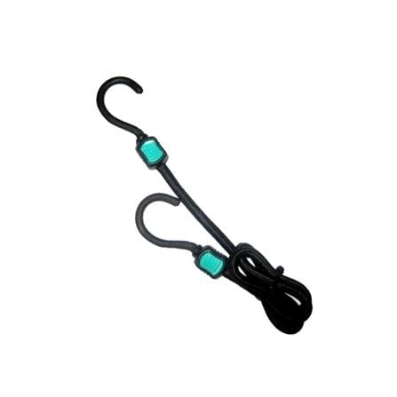 MECO ELASTIC BUNGEE RUBBER CORD WITH HOOK 1.2 METER BLACK