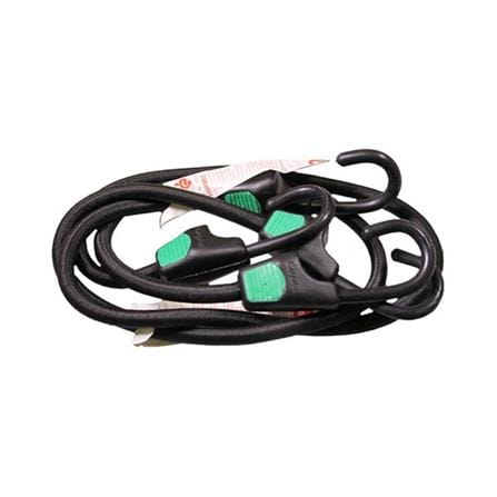 MECO ELASTIC BUNGEE RUBBER CORD WITH HOOK 1.2 METER BLACK