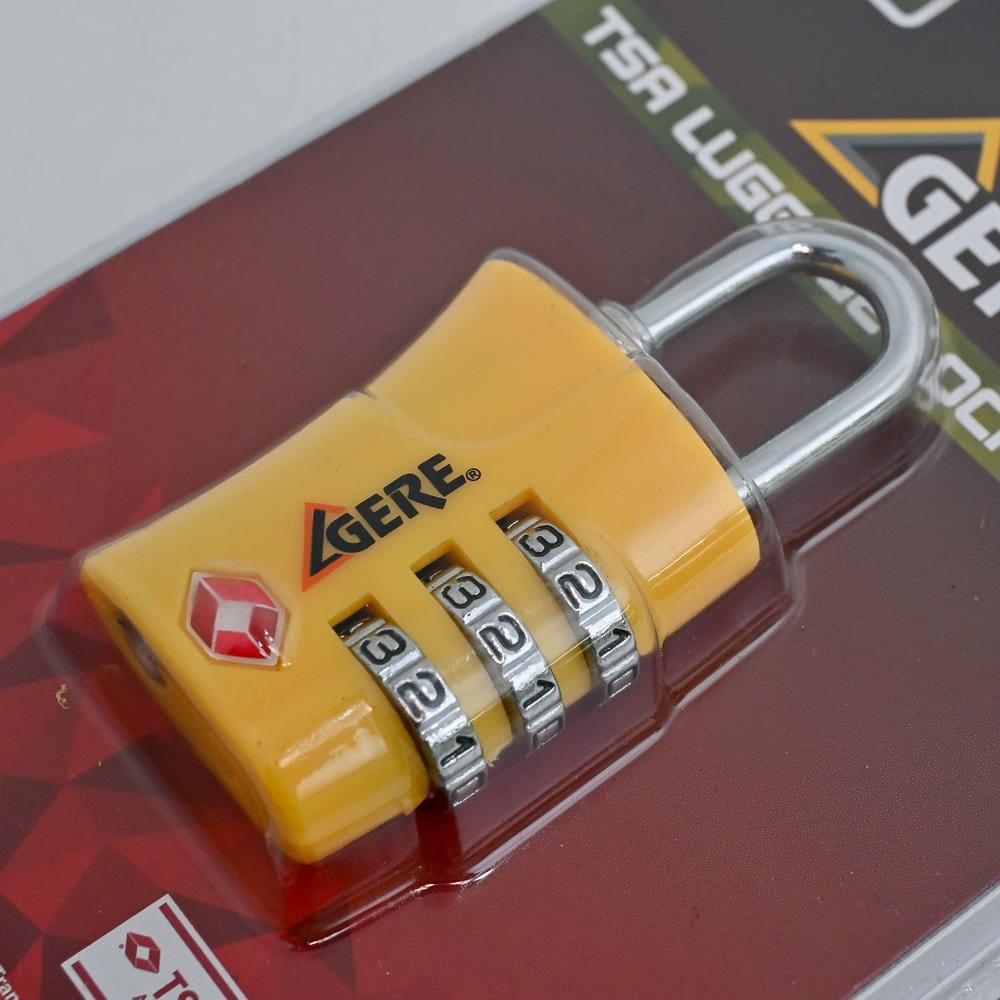 GERE COMBINATION LUGGAGE LOCK CL32-359TSA 3-DIGIT YELLOW