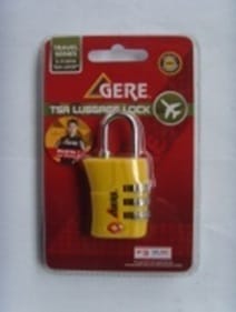 GERE COMBINATION LUGGAGE LOCK CL32-359TSA 3-DIGIT YELLOW