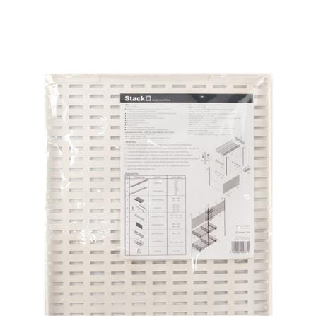 SHELF MESH PEGBOARD STCKO 80X1.5X30CM WHITE