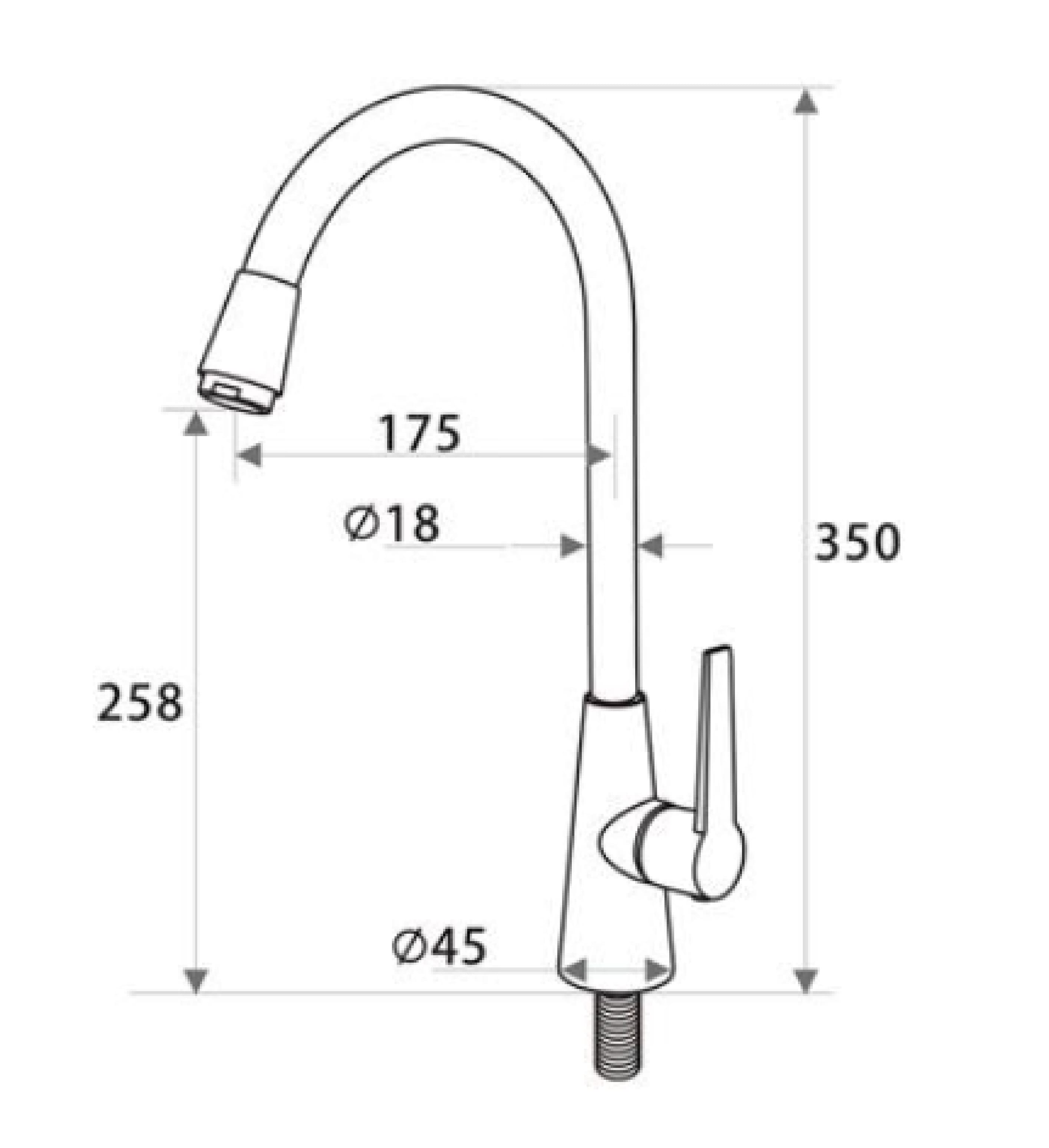 RASLAND SINK FAUCET RA DZ-1907 CHROME