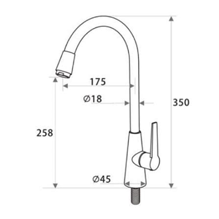 RASLAND SINK FAUCET RA DZ-1907 CHROME