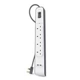 BELKIN 4G 2M+2USB EXTENSION WITH SURGE BSV401sa