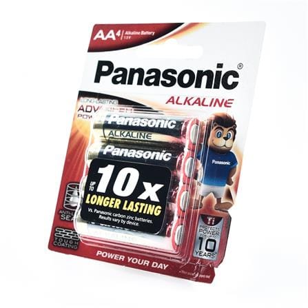 PANASONIC RED ALKALINE AA 4PCS 1.5V LR6T/4B