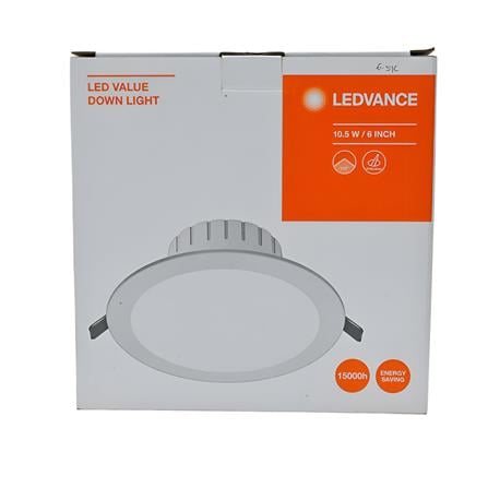 OSRAM DOWNLIGHT LEDVALUE 10.5W 6500K WHITE 6" ROUND
