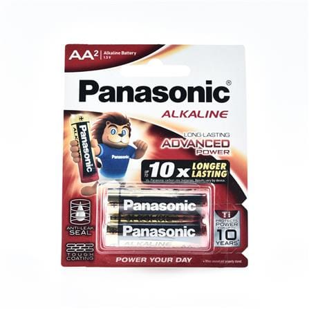PANASONIC RED ALKALINE AA 2PCS 1.5V LR6T/2B