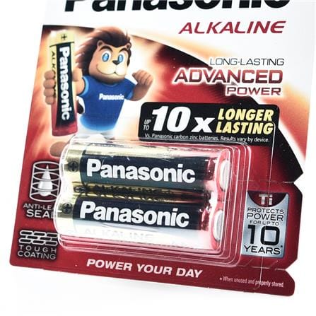 PANASONIC RED ALKALINE AA 2PCS 1.5V LR6T/2B