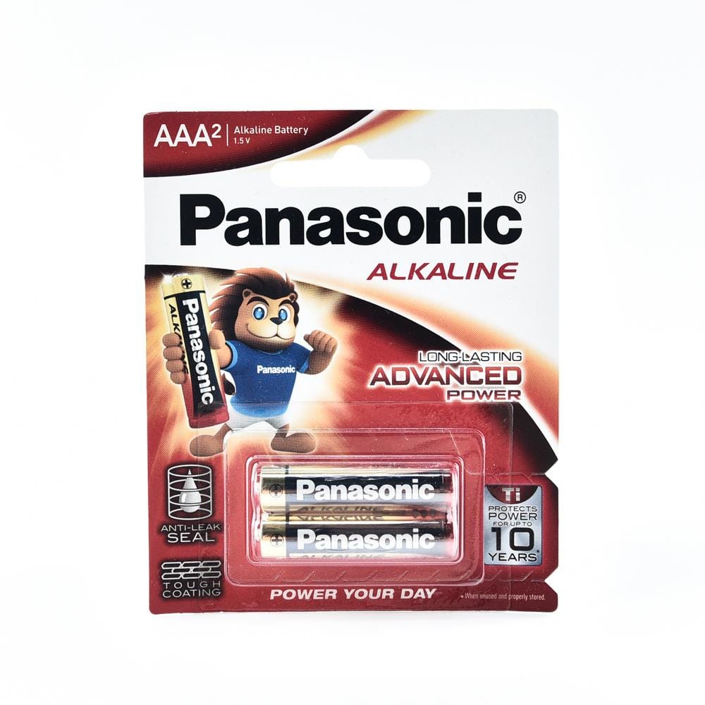 PANASONIC RED ALKALINE AAA 2PCS 1.5V LR03T/2B