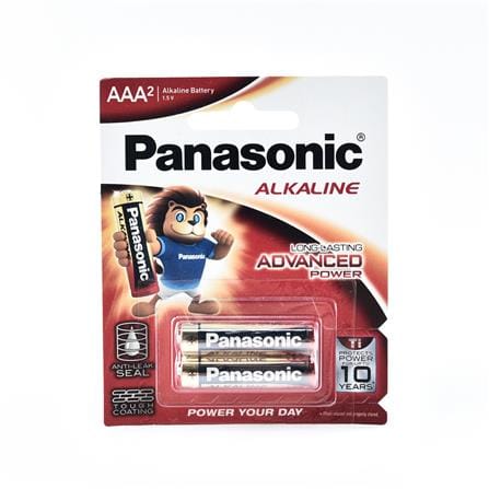 PANASONIC RED ALKALINE AAA 2PCS 1.5V LR03T/2B