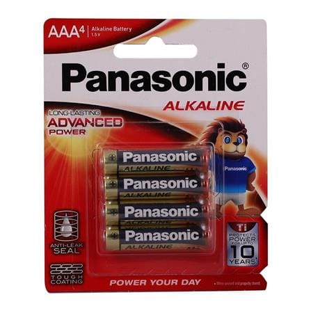 PANASONIC RED ALKALINE AAA BATTERY 4PCS 1.5V LR03T/4B