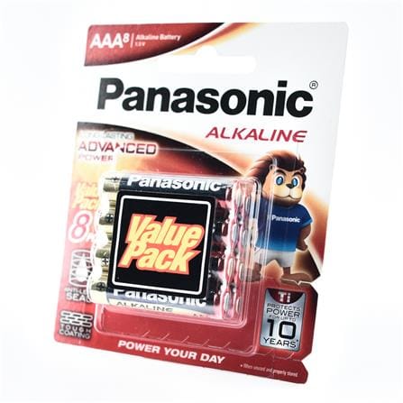 PANASONIC RED ALKALINE AAA 8PCS 1.5V LR03T/8B