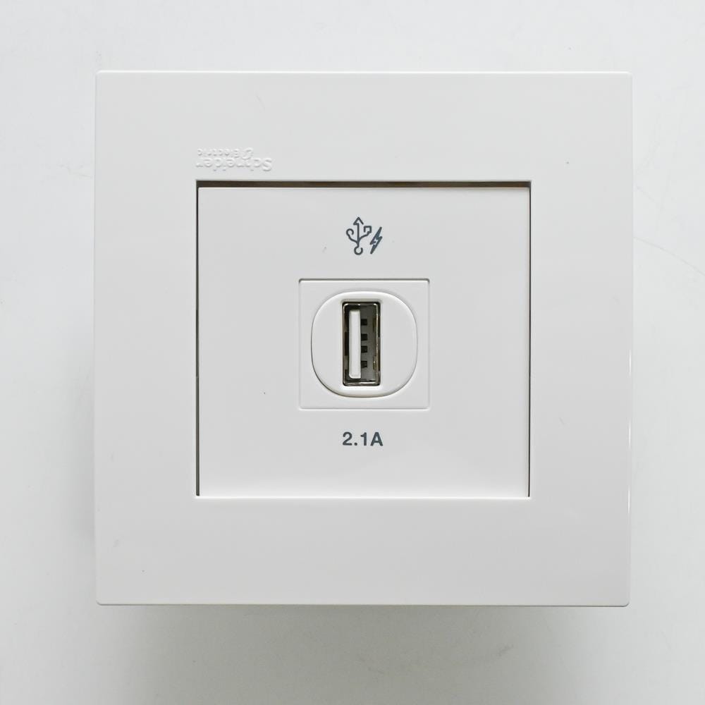 SCHNEIDER VIVACE 1 GANG 2.1A USB WHITE KB31USB_WE_G11