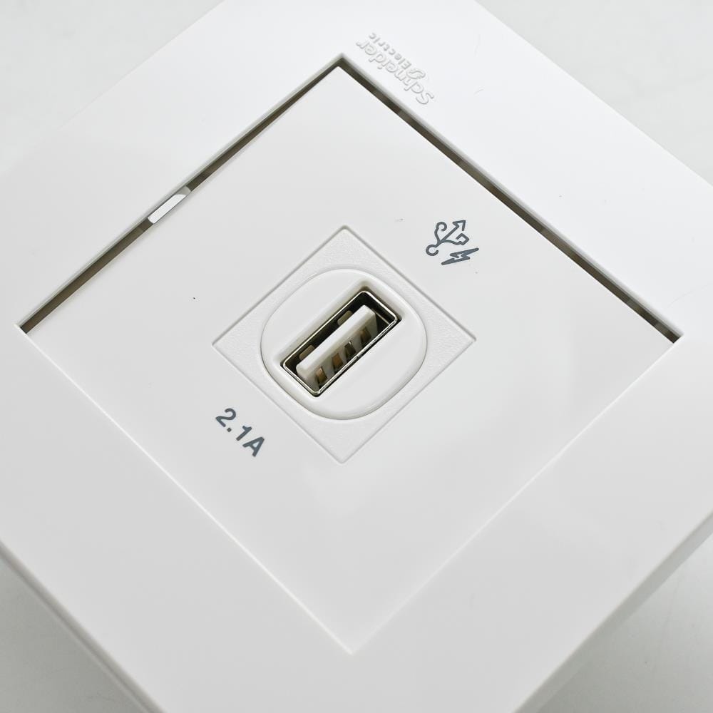 SCHNEIDER VIVACE 1 GANG 2.1A USB WHITE KB31USB_WE_G11