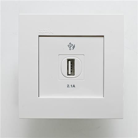 SCHNEIDER VIVACE 1 GANG 2.1A USB WHITE KB31USB_WE_G11