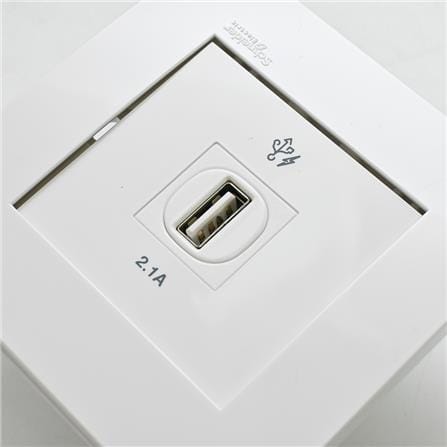 SCHNEIDER VIVACE 1 GANG 2.1A USB WHITE KB31USB_WE_G11