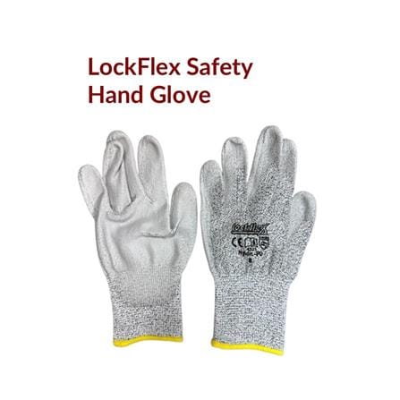 LOCKFLEX NYLON SHELL+GREY FOAM GLOVES L1566N