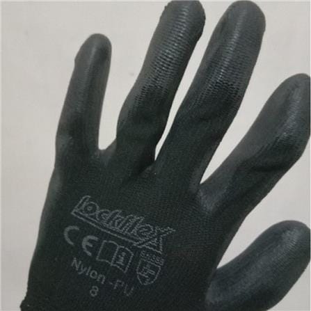 LOCKFLEX NYLON-PU GLOVES 8INCH BLACK