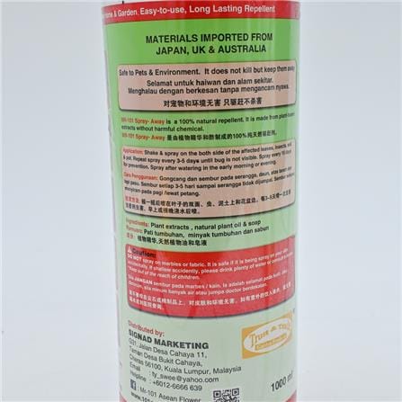 MR.101 SPRAY-AWAY ORGANIC BUG REPELLENT 1 LITRE