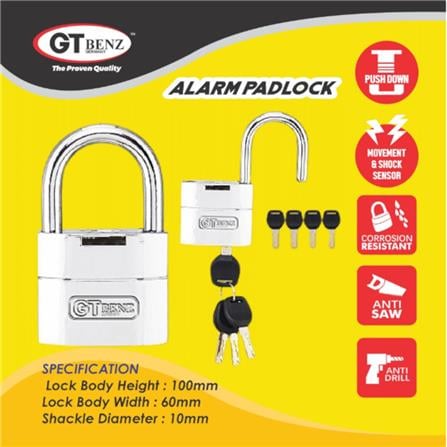 GT BENZ GT205-3 SPECIAL ALARM PADLOCK