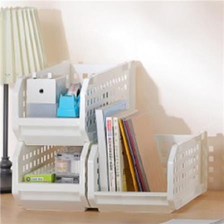 KEYWAY STACKABLE BASKET P50079 W32XD19XH25.7 CM WHITE