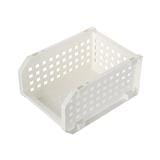 KEYWAY STACKABLE BASKET P50063 W20.5XD28.3XH28.3 CM WHITE