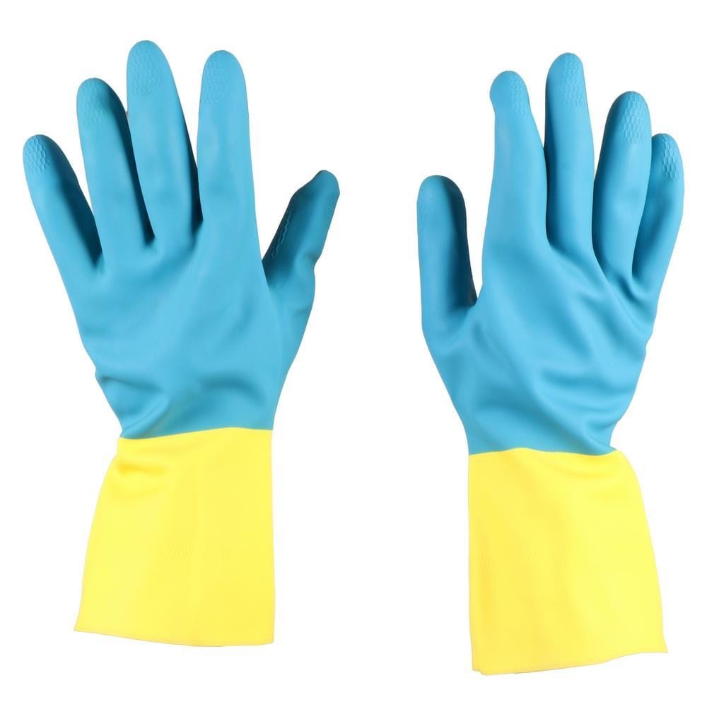 CHEMICAL-RESISTANT RUBBER GLOVES 3M TEK SIZE L YELLOW/LIGHT BLUE