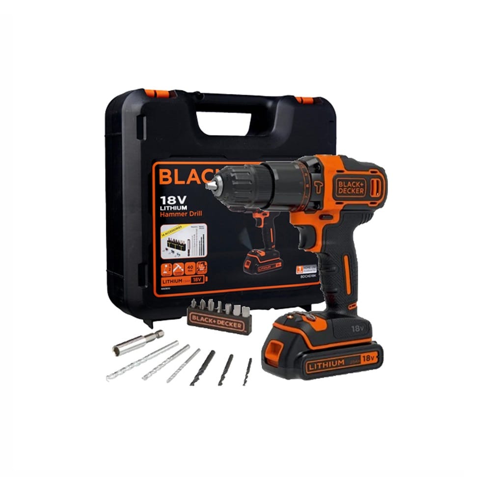 18V CORDLESS HAMMER DRILL BLACK & DECKER BDCHD18K