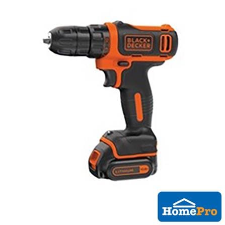 BLACK & DECKER CORDLESS DRILL DRIVER 10.8V RED