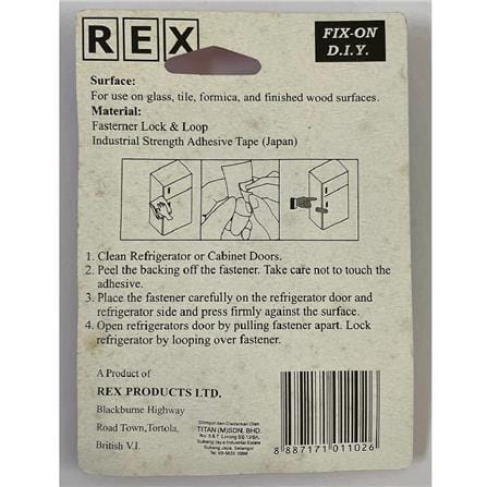 REX SAFETY REFRIGERATOR LOCK 1102 BLACK