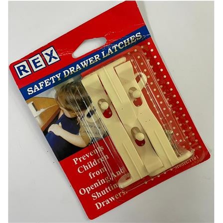 REX SAFETY DRAWER LATCHES 1101 WHITE