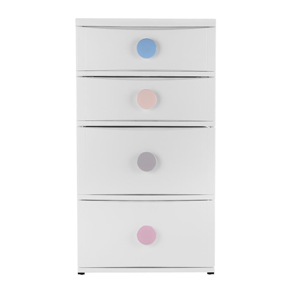 4 DRAWER WITH WHEELS STACKO C12 56X45X105CM WHITE