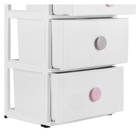 4 DRAWER WITH WHEELS STACKO C12 56X45X105CM WHITE