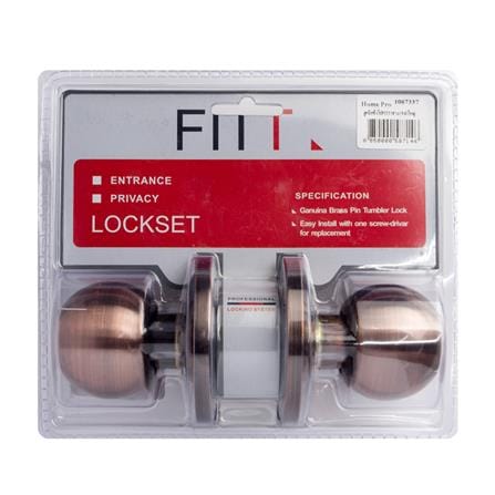 FITT 587AC ANTIQUE COPPER ENTRANCE KNOB