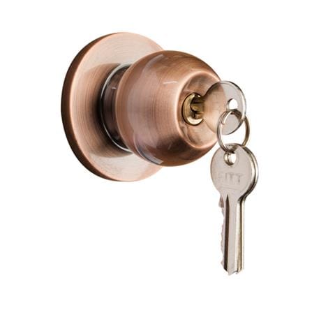 FITT 587AC ANTIQUE COPPER ENTRANCE KNOB