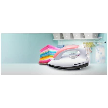 DRY IRON NI-317W 1000W PANASONIC POLISHED SOLEPLATE PINK