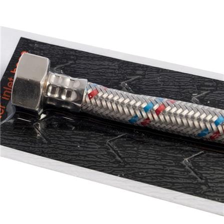 STAINLESS STEEL WATER INLET HOSE 24IN MOYA MY-SSB24
