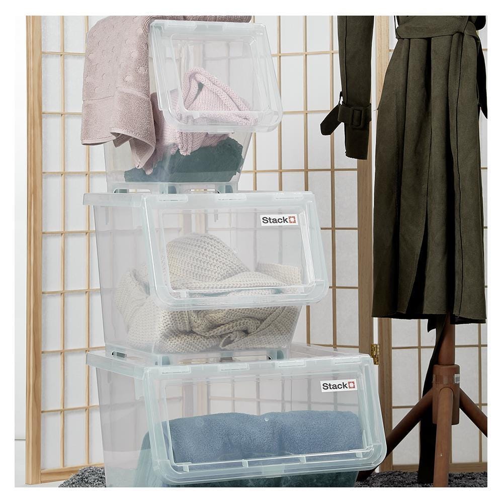 STORAGE BOX WITH WHEELS STACKO HP 70550 S CLEAR