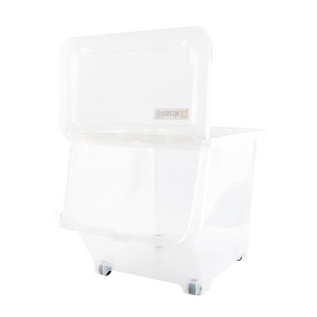 STORAGE BOX WITH WHEELS STACKO HP 70551 M CLEAR
